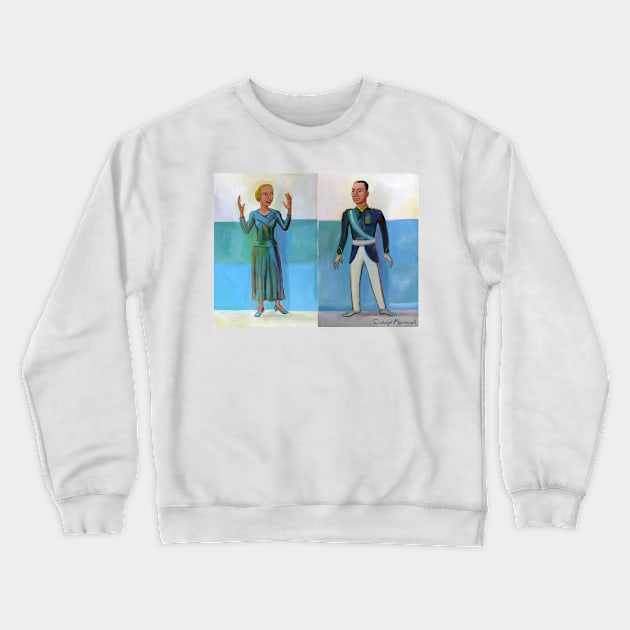 Evita y Juan Perón Crewneck Sweatshirt by diegomanuel